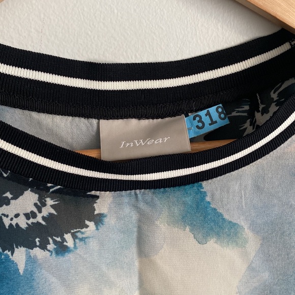 Sheer Watercolour Floral Tee with - Picture 2 of 7